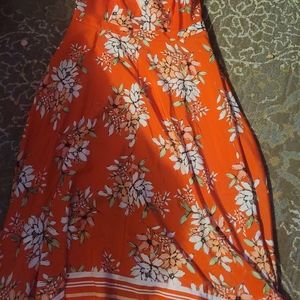 Orange floral dress size 14